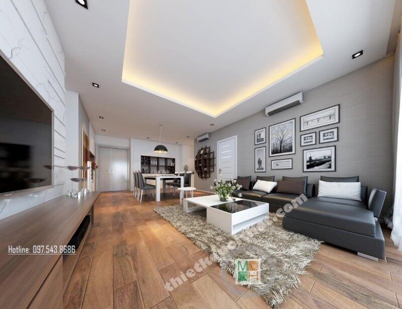 Trang trí nội thất phòng khách chung cư đẹp và ấn tượng hơn với những bộ sofa góc hiện đại