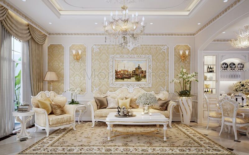 Thiết kế nội thất phòng khách đẹp phù hợp cho biệt thự, chung cư và nhà phố